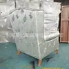 Silla Retro Tigre Estilo Americano, Sofá Perezoso Reclinable para Balcón de Apartamento Pequeño, Silla Individual de Madera Maciza para Ocio
