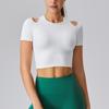 Tops Deportivos Leica para Mujer, Transpirables, Elásticos, Ajustados, Aspecto Adelgazante, Plástico, Tops de Yoga para Mujer que No Presionan el Pecho, Mangas Cortas para Fitness