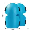 Joelheiras Respiráveis Antiderrapantes - Equipamento de Proteção Tecido Azul com Tiras Elásticas para Trabalho no Chão