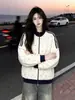 Sudadera con capucha y cremallera de manga larga con lunares y bloques de color, personalidad de nicho moderna americana, chaqueta para mujer, estilo casual de otoño e invierno, top versátil