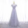 Vestido de noche de alta calidad transfronterizo, estilo nuevo, etéreo y elegante, escote en V profundo, largo, moderno, a la moda, adecuado para reuniones sociales y banquetes