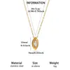 Nuevo Collar Geométrico Cuadrado de Acero Inoxidable para Mujer Moda Europea Americana Cadena para Clavícula de Circonita Cúbica de Color de Alta Gama Joyería al por Mayor