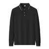 Camisa Polo Jin An de Manga Larga con Cuello de Solapa Unisex Corporativa Ligera para Negocios y Viajes Diarios Versátil Cultural