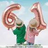 Adecuado para el Día del Niño Globos de Colores con el Número 61 Decoración para Escuela y Jardín de Infantes Montaje de Ambiente y Sesiones de Fotos