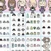 40 adesivos de personagens grandes para looks criativos e fantasias, adesivos divertidos e educativos para artesanato DIY infantil