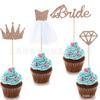 Falda de tul creativa para la futura novia Corona Diamante juego de tarjetas para pastel decoración de compromiso despedida de soltera