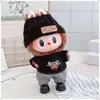 Colgante Labubu de 17 cm Ropa Gato t Traje Primera, Segunda y Tercera Generación Ropa de Muñeca Labubu Ropa de Muñeca