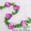 Tira de crisantemo simulado flor falsa ratán cementerio lápida sacrificial flor colgante decoración flor de seda flor de plástico ceremonia conmemorativa Qingming
