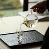 Calcomanía Hecha a Mano Vaso de Vidrio Borosilicato Vaso Ajustado Vaso Homogéneo Hogar Engrosado Resistente al Calor Juego de Té Kung Fu Mar de Té Juego de Té