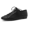 Zapatos de Cuero Negros de Suela Plana para Mujer Estilo Británico X26030013
