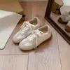 Tênis de Treino Alemão de Couro Genuíno Color Block Retrô para Mulheres, Novos Tênis de Solado Grosso para Outono 2026, Sapatos Casuais, Tênis de Skate