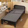 Cama plegable de hierro duradera para oficina, dormitorio, empresa, uso doméstico, cama sencilla para viviendas de alquiler, cama exterior, cama plegable para siesta