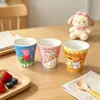 Copo Infantil de Melamina Desenho Animado Copo de Água Fofo Gêmeos Jardim de Infância Resistente a Quedas Copo para Enxaguar a Boca Bebê Copo para Beber Doméstico