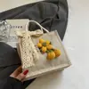 Bolsa de Mão de Linho de Luxo de Nicho para Mulheres 2026 Nova Tendência Estilo Coreano Ins Bolsa de Ombro Versátil e Fashion
