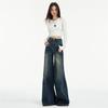 Jeans Acampanados Elásticos Forrados de Felpa Naranja Infantil # Estilo Europeo y Americano Chica Atractiva para Mujer, Sueltos, Adelgazantes, Cubren la Piel, Versátiles, de Largo Completo, Modernos