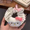 Lindos conejos y gatos con gafas de lunares, Ligas para el pelo, Scrunchies, Sujetadores de coleta coquetos, Diademas, Sujetadores para moños