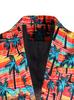 Amazon Comércio Exterior Novo Terno Masculino de Um Botão Estampado plus size Jaqueta de Terno Casual Masculina Top Ocidental Único