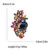 Broche de aleación de cristal de estilo vintage para mujer, estilo europeo y americano, con temperamento moderno, para traje, abrigo, ramillete y alfileres de joyería