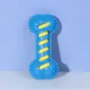 Juguete Chirriante de Silicona Hueso para Masticar Perro, Juguete para Dentición No Tóxico para Cachorros y Perros Adultos, Juguete Interactivo Resistente a Mordidas para Limpieza Dental y Alivio del Aburrimiento