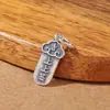 Colgante Amuleto de la Suerte en Plata de Ley S925 con el Carácter de Buena Fortuna, Etiqueta Pequeña, Accesorio DIY Hecho a Mano con Cuentas, Componentes de Joyería de Plata de Ley al por Mayor