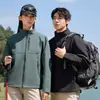 Chaqueta Softshell de Cuello Alto de Gama Alta para Hombres y Mujeres Ropa de Trabajo Cortavientos Cálida Ropa de Trabajo Exterior Logo de Impresión Personalizada