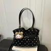 Bolsa Tote Transfronteiriça Nova Moda Grande Capacidade Relaxada Bolinhas 2026 Bolsa de Mão/Ombro/Axila Fresca Estilosa