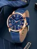 Reloj Casual Clásico de Moda para Hombre Lucky Fox Reloj de Cuarzo de Cuero
