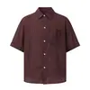 Yidao Vintage Verano 2025 Camisa de Manga Corta a Cuadros Retro Americana Moda Masculina Tendencia Casual Camisa Chaqueta para Pareja