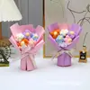 Ramo de Flores de Hilo Tejido Simuladas, Ramo de Flores Artificiales Pomposas Hecho a Mano, Fabricante de Souvenirs Transfronterizos y Venta al por Mayor de Regalos