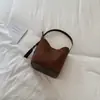 Bolso Ruien de Gran Capacidad con Textura Retro para Mujer, Nuevo Bolso de Hombro Único para Otoño 2026, Bolso Cruzado Simple Tipo Cubo