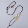 Cordón de Cuero de Jade Hetian Versátil y Sencillo para Collar Accesorios para Joyería DIY Lanyard Tejido a Mano con Colgante de Jade Venta al por Mayor