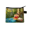 Nuevo Monedero de Crayon Shin-chan Bolsa de Monedas con Cremallera de Dibujos Animados Linda Bolsa Pequeña de Almacenamiento para Estudiantes Venta al por Mayor
