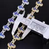 Collar Cruzado Hip-Hop Europeo y Americano Transfronterizo para Hombre Joyería de Circonita Accesorios de Joyería Collar Cubano de Alta Gama Personalización