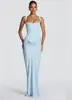 Estilo Europeo y Americano para Mujer, Casual, Manga Larga, Corte Ajustado, Espiga, Puro Deseo, Tirantes Finos, Vestido Largo, Ajustado, Color Sólido, Bodycon