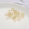 Anillo Cerrado de Retención de Color Rellenado de Oro de 14K Anillo Retorcido Anillo Abierto Roscado Cuentas Espaciadoras para Pulseras DIY Anillo de Conexión Material para Joyería