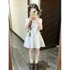 Conjunto de Ropa para Niña 2026 Nuevo Verano Moda Coreana Versátil Exquisito Conjunto de Vestido de Verano