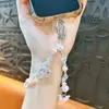 Pingente de Celular Cristal Borboleta Transfronteiriço Pulseira de Contas para Mulheres, Pingente de Pulso, Pequeno Presente, Atacado de Comércio Exterior