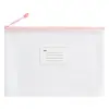 Bolsa Transparente de Malha com Zíper de PVC Bolsa para Armazenamento de Dados de Provas de Aluno Bolsa para Documentos A4 Bolsa para Documentos Impermeável Espessada
