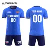 Camisetas de Fútbol para Hombre Transfronterizas Hechas a Medida Sublimación Impresión de Cuerpo Completo Transpirables de Secado Rápido Conjunto de Camisetas de Fútbol Venta al por Mayor