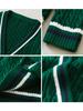 Top Cardigan Verde de Algodón Puro con Capa Exterior de Punto, Suéter con Protección Solar, Chaqueta de Moda Estilo Universitario para Niños Mayores, Adecuado para Niños Pequeños y Medianos