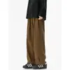 Pantalones Casuales Holgados Estilo Retro Japonés Verano Marca de Moda Rectos Anchos Largos Ropa de Trabajo Fresca de Gama Alta