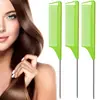 Pente de aço colorido com ponta para mechas de cabelo transfronteiriço, pente de cauda de rato de aço inoxidável, pente de disco para divisão de cabelo, pente de styling de beleza