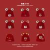 Bufanda infantil Qiunan invierno nuevo ins linda para niños y niñas año nuevo roja cortavientos gorro bufanda para bebé