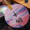 Traje de leque laqueado laque especial para leque redondo saco de material DIY pintura de grafite para jardim de infância brinquedos educativos feitos à mão para crianças