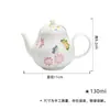 Tetera de Cerámica Pintada a Mano con Mariposas de las Dinastías Tang y Song, Juego de Té Kung Fu para Uso Doméstico, Tetera de Mano con Filtro de Agujeros Redondos, Tetera Pintada de Porcelana Blanca