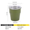 Copo de Água Dobrável ao Ar Livre em Aço Inoxidável 304 Caneca Portátil Copo de Café para Piquenique Equipamento Estilo Camping 300ml Copo Empilhável