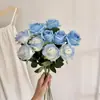 Buquê de Plástico Rosa Dia dos Namorados Decoração de Casa Flores Artificiais Sala de Estar Mesa de Jantar Arranjo de Flores Decoração com Flores Secas
