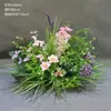 Novo Arranjo Grande de Chão para Casamento Banquete de Noivado Flor Artificial de Seda Acabado Arranjo Floral Decorativo Corredor Arte Floral para Casamento