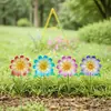 Decoración de Patio de Jardín Molinillo de Viento de Girasol Giratorio para Exteriores Adornos de Arreglo de Paisajismo para Césped de Villa