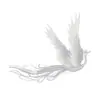 Adesivos de Tecido Bordados Fênix Estilo Chinês Dinastia Han Leque Dragão e Fênix Patch DIY Adesivos Decorativos Adorno de Casamento Grampo de Cabelo Adesivos de Tecido